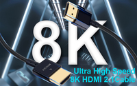 Câble HDMI VCOM Slim de 3,2 mm de diamètre, 8K 60Hz 3D, pour installation longue portée dans les maisons intelligentes, les bureaux et les établissements éducatifs