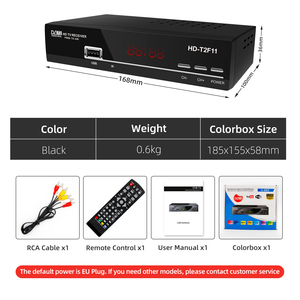 מלא בחדות גבוהה dvb t2 1080P מפענח סונאר אות מקלט stb dvbt2 משלוח כדי אוויר דיגיטלי ממיר טלוויזיה מקלט - Product Image 4