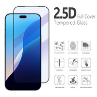 Film de protection d'écran en verre trempé anti-lumière bleue 2.5D pour smartphone, anti-rayures, sans bulles, pour iPhone 18 17 16 Pro Max