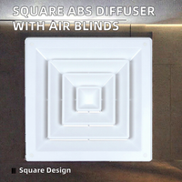Stores de sortie d'air modernes à quatre côtés Drop Square ABS Diffuseur Circulaire épaissi Sortie d'air Ventes directes d'usine Plastique