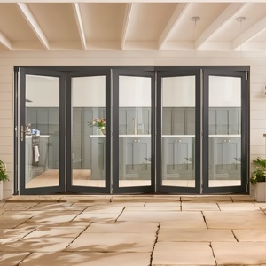 Porte d'entrée insonorisée à isolation thermique personnalisée porte pliante double vantail porte de cour à vendre - Product Image 4