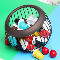 Support de rangement et présentoir classique écologique en fer pour capsules de café, moulinets à café et sucre, idéal pour les cafés
