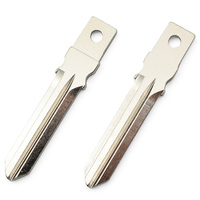 10 pièces Lame de clé télécommande pliable vierge non taillée en métal HU136 pour clés Ren, pièces de rechange pour serrurier automobile