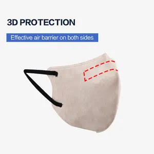 3Ply koruyucu yüz maskesi kapsayan solunum nefes katlanır 3D serin duygu maskesi
