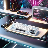 Teclado Mecánico Inalámbrico al 75% con Retroiluminación RGB, Control de Perilla, Interruptores Intercambiables en Caliente, Teclado Personalizado para Juegos