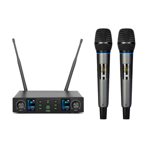 UHF Dynamic <b>Wireless</b> <b>Microphone</b> Professional Karaoke Handheld Metal Noise Cancelling Lightweight Transmitter Receiver for Stage - Product Image 1