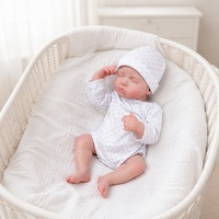 Boneka Bayi Terlahir Kembali 20 Inci Boneka Bayi Perempuan Baru Lahir Realistis Yang Dilukis dengan Tangan Vinil Lembut Hadiah Pakaian Polkadot Cetak Panda Y-Z023