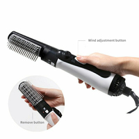 Sèche-cheveux brosse à air chaud 1200W double tension céramique électrique 3-en-1 avec diffuseur pour usage hôtelier