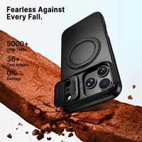 Étui pour iPhone 17 Pro Max, compatible MagSafe magnétique 360° °   Support rotatif pour anneau, protection intégrale antichoc en TPU et PC