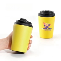 Tasse à café isotherme de voyage 2026 Emerit personnalisée avec logo gravé au laser, 240 ml (8 oz), anti-fuite, recyclable, avec couvercle en PP