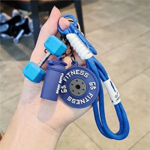 Nouveau Cadeau pour les Amateurs de Sport : Sangle de Téléphone Tressée Colorée, Breloques Originales pour Sac à Main Femme, Porte-clés Mignon en Forme d'Haltère pour Filles, Chaîne de Téléphone - Product Image 4