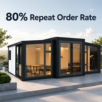 Maison modulaire extensible en conteneur de 20/40 pieds, résistante au vent, utilisable en toutes conditions météorologiques, prête à l'emploi, maison préfabriquée miniature pour jardin