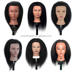 Tête de Mannequin <span class=keywords><strong>Professionnelle</strong></span> pour Formation en Coiffure et Cosmétologie, <span class=keywords><strong>Cheveux</strong></span> Humains Indiens Remy, 14 Pouces, Haute Densité, Perruque Nouée <span class=keywords><strong>à</strong></span> la Main pour Coiffage - Product Image 2