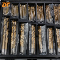 Jeu de 99 forets métriques DIN338 en métal HSS et HSS Cobalt avec revêtement en titane