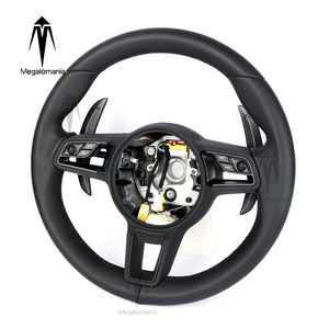 Convient pour Porsche 911 996 Cayenne 958 718 Boxster 918 Cayman Macans Panamera Taycan <span class=keywords><strong>GT3</strong></span> <span class=keywords><strong>RS</strong></span> 970 Carrera Volant en cuir - Product Image 3