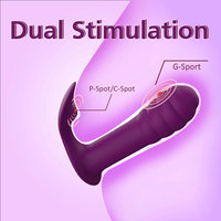 Tragbarer Vibrator für Damen mit Doppelstimulation, kabelloser Klitoris- & G-Punkt-Stimulator aus Silikon mit Fernbedienung – Fabrikverkauf