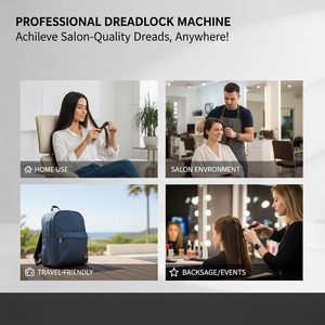 Machine à crocheter les dreadlocks automatique en acier inoxydable améliorée pour la fabrication rapide <span class=keywords><strong>de</strong></span> locs, idéale pour les salons, la maison et les extensions capillaires DIY - Product Image 5