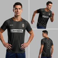 Maillot de football rétro HOSTARON personnalisé avec motif sublimé, col rond, logo brodé, numéro, pour homme