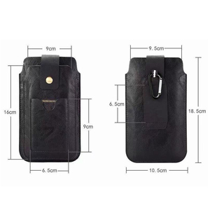 Điện Thoại Di Động Kép Dọc Mang Theo Bao Da Sang Trọng Thẻ Tín Dụng Khe Cắm Dây Đai Có Móc Phù Hợp Cho Điện Thoại Samsung Và iPhone - Product Image 6