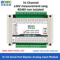 Module d'entrée analogique 16 bits isolé RS485 Modbus RTU, entrée 5/10/30V, multicanal, pour PLC, SCADA, IoT, acquisition de données - Fabricant