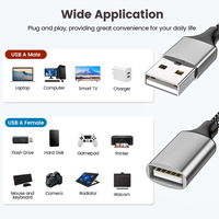 Adaptador Hub OTG USB-C de 4 Puertos, Cable de Nailon Trenzado, Conductor de Cobre Puro, Carga Rápida de 5A, Transferencia de Datos USB 2.0, para Teléfonos y Laptops, OEM