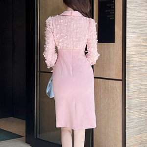 ZYHT 21412 moda abiti formali manica lunga Patchwork Blazer ufficio professionale Business abiti lunghi Casual - Product Image 3