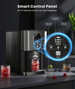 Machine à glaçons électrique Nugget de comptoir, 44 lb/24h, pour glaçons carrés mous et mâchables, avec distributeur et réservoir d'eau - Product Image 4