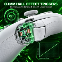 Manette de jeu filaire à effet Hall à large compatibilité avec bouton Turbo