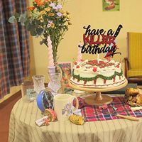 1 Pack Décoration de gâteau d'anniversaire à thème horrifique avec paillettes, pour fête d'anniversaire sur le thème des films sanglants, fournitures de fête d'Halloween