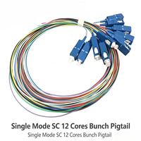 Cable de Fibra Óptica Monomodo Sólido G652D para Interiores, 10 Conductores LC/SC/FC/ST UPC/APC, Tipo Pigtail