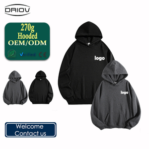 Sweat-shirt à capuche décontracté chaud et imperméable en <span class=keywords><strong>molleton</strong></span> <span class=keywords><strong>brossé</strong></span> 270 GSM, coupe ample, avec cordon de serrage, idéal pour l'hiver, OEM ODM - Product Image 1