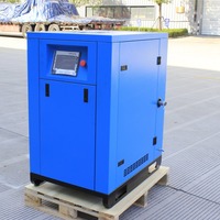 Compresseur d'air à spirale silencieux sans huile Luoyou 7,5 kW 10 CV 8 bars, portable, avec unité de compression PLC, pour applications dentaires, alimentaires et médicales, refroidissement par air