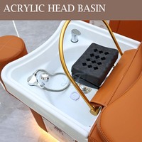 Lit de massage thaïlandais de luxe pour salon de beauté, lit de lavage capillaire avec circulation d'eau pour thérapie capillaire et spa