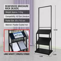 Présentoir stable et robuste en métal pour magazines, catalogues, affiches, brochures, supports publicitaires pour expositions