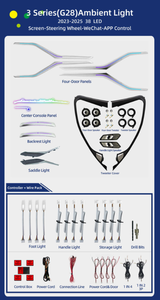 Sistema de Iluminación Ambiental de Estilo Moderno para BMW Serie 3 F30/F35 G20/G21/G28 2013-2025 - Mejora la Atmósfera Interior - Product Image 6