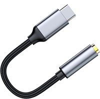 Dajiang Personnalisé 3.5mm Aux USB C Audio Jack Adaptateur Dongle Câble Type C Aux Convertisseur pour Mobile Nylon OEM
