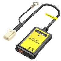 Lecteur CD CHELINK 6+6 broches avec microphone et câble AUX 3,5 mm, autoradio MP3, adaptateur d'entrée AUX et USB pour Toyota