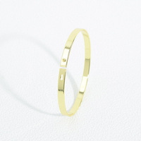 Bracelets minimalistes de style tendance avec boucle lisse, bijoux de 8 mm de large sans logo, bracelets manchette plaqués or et argent pour couples, femmes et hommes