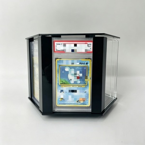 Wholesale Modern <b>Rotating</b> Custom Acrylic Display Stand Easy Assembly Trading Card Grading Slab for Desktop Showcase - Product Image 3