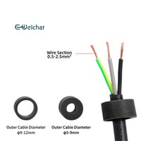 Connecteur IP68 E-WeiChat M20X à 2 ou 3 broches en alliage de cuivre PA66 pour câble électrique, type X, pour éclairage paysager, certifié CE