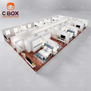 บ้านสำนักงานสำเร็จรูป Cbox ประกอบง่าย อาคารพักคนงานแบบโมดูลาร์ 3 ชั้น บ้านคอนเทนเนอร์แบบถอดประกอบได้ - Product Image 4
