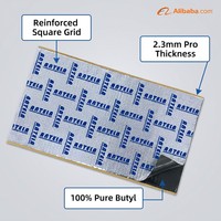 Lámina de Aislamiento Acústico para Automóvil, 2.3mm, Goma, Lámina de Aluminio Plateada, Butilo, Aislante Acústico, Aislante Térmico, 460x800mm, Autoadhesiva