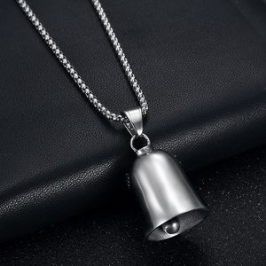 <b>Titanium</b> Steel Bell Pendant With Angel Wings Design For Men Women Fashion Necklace Gift Asymmetry Themed Pendants Stainless - Product Image 3