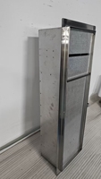 Boîte à mouchoirs dissimulée moderne, brosse WC en acier inoxydable 304, porte séparée, support de papier dissimulé à insertion carrelée avec niche de rangement