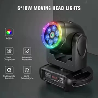 Luz de Cabeza Móvil Profesional con 6 Ojos de Abeja, Láser Verde, LED RGB, Rotación de 360°, Estroboscópica, Control DMX512/RDM/Sonido, 50000h