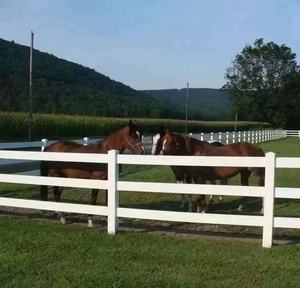 Nhà Máy Giá Bảo Vệ Trắng Nhựa Vinyl PVC Ngựa Hàng Rào Tấm An Ninh Hàng Rào Cho Vườn Hàng Rào - Product Image 1