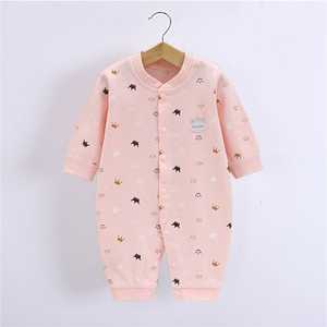 Lindo pelele para bebé con estampado de corona, manga larga, algodón suave, cierre con botones en la parte delantera, ropa de dormir para bebés y niños pequeños - Product Image 4
