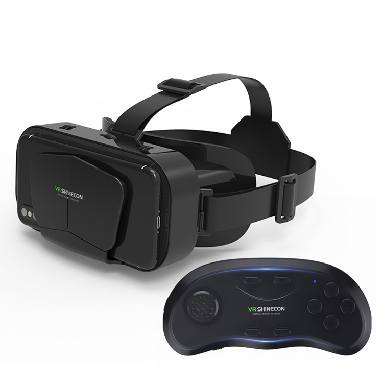 Headset Virtual Reality, Headset kacamata VR ponsel Headset VR kartu VR kacamata kotak 3D dengan remote kontrol