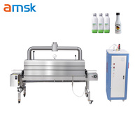 Etiquette pour bouteille de vapeur 2450A Tunnel thermorétractable Etiquette automatique pour bouteille de verre cylindrique Fruit Noix de coco avec générateur de vapeur