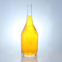 Bouteilles en verre de qualité supérieure personnalisées de 700 ml, 750 ml, 1000 ml avec bouchon en liège pour champagne, vin, eau pétillante